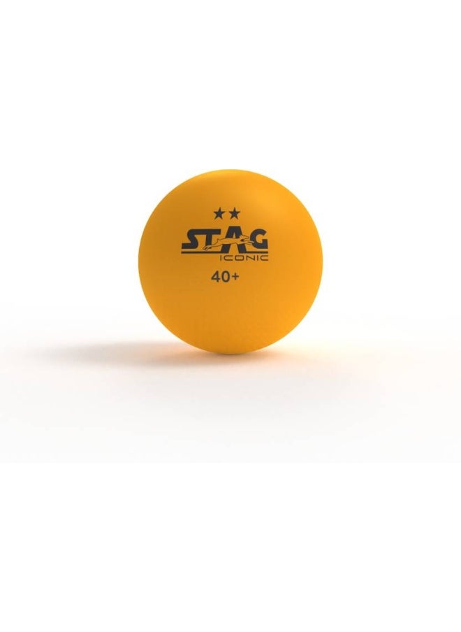 STAG ICONIC Stag iconic High Performance 2 Star | Advanced 40+mm Table Tennis Ball  (Standard, Pack of 3, Orange)  - Image 1