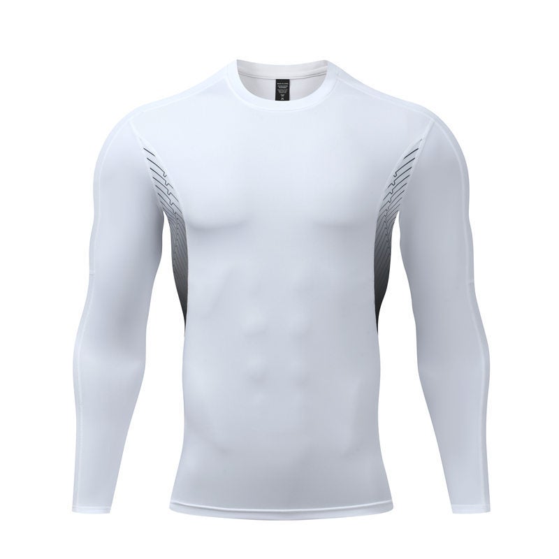 Men'S Sports Tight Long-Sleeved Long-Sleeved Running Fitness T-Shirt Track And Field Training Quick-Drying Sportswear Printable Logo - Image 2