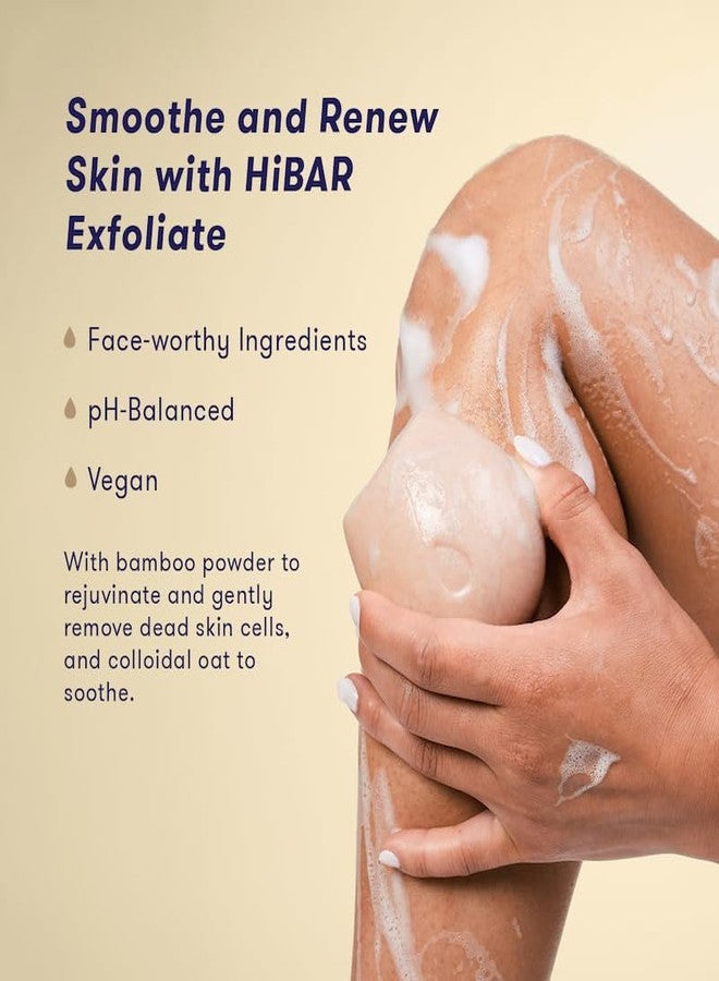 HIBAR - Exfoliate Solid Body Wash Bar - Revive & Restore - With Bamboo Powder & colloidal oat - Daily Use & Sensitive Skin - Plastic, Paraben & Soap-Free - Vegan - Sea Salt + Teakwood - Image 2