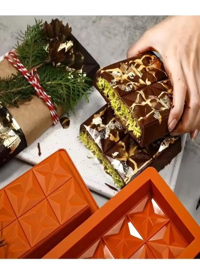 Skytail Break Apart Chocolate Bar Moulds Silicone Dubai Deep Chocolate Bar Mould Thick Candy Mold Non-Stick forKunafa Chocolate Praline Sweets DIY Baking Brownie Gummy Jelly Caramel Treats for Kids - Image 4