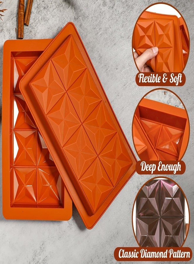 Skytail Break Apart Chocolate Bar Moulds Silicone Dubai Deep Chocolate Bar Mould Thick Candy Mold Non-Stick forKunafa Chocolate Praline Sweets DIY Baking Brownie Gummy Jelly Caramel Treats for Kids - Image 5