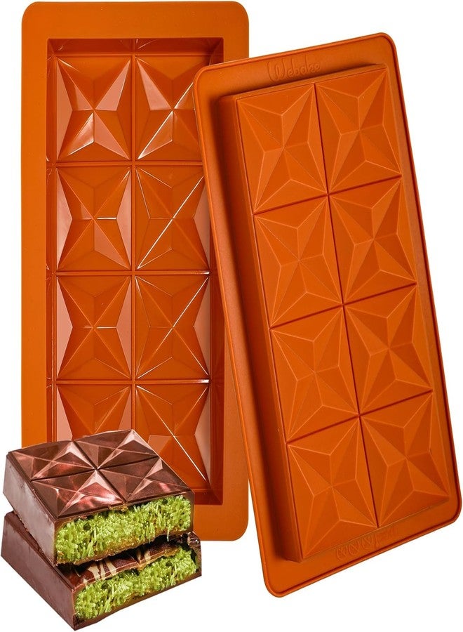 Skytail Break Apart Chocolate Bar Moulds Silicone Dubai Deep Chocolate Bar Mould Thick Candy Mold Non-Stick forKunafa Chocolate Praline Sweets DIY Baking Brownie Gummy Jelly Caramel Treats for Kids - Image 1