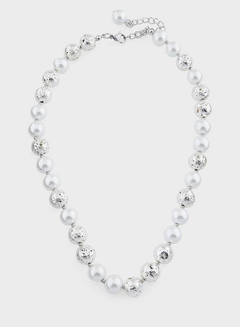 ايلا ليمتد اديشن Pearl Diamante Necklace