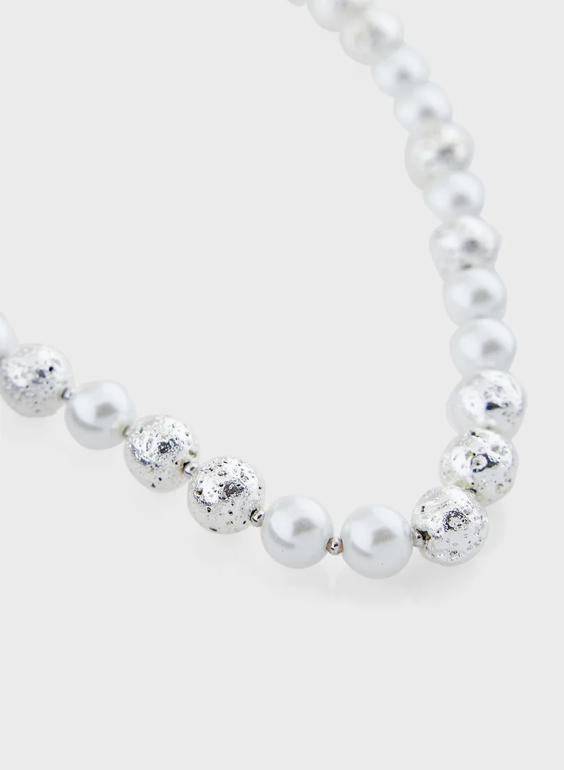 ايلا ليمتد اديشن Pearl Diamante Necklace