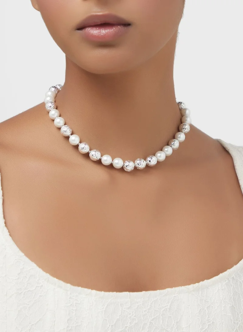 ايلا ليمتد اديشن Pearl Diamante Necklace