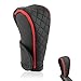 Ferianl Car Gear Shift Cover Leather Shift Knob Cover Waterproof AntiSlip Gear Shifter Protector Car Decoration Accessories Universal for Auto SUV BlackRed - Image 2