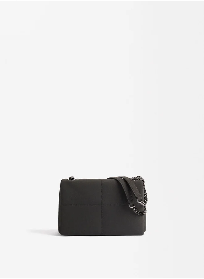 PARFOIS Velvet Effect Shoulder Bag