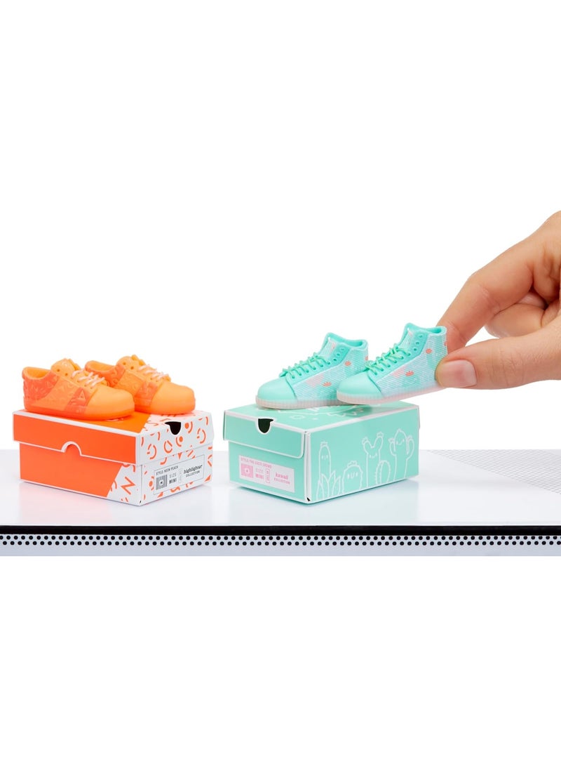 MGA's Miniverse MGA’s Miniverse Make It Mini Sneakers Set, DIY Collectible Shoes with Moldable Sole, Shoebox, Accessories & Display Stand & 12 Surprise Styles Including High Tops & Low Tops for Sneaker Fans- 546955 - Image 1