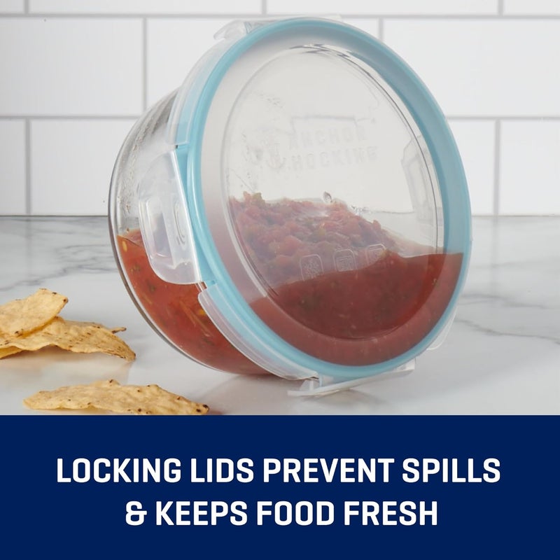 Anchor Hocking, Food Storage Container With TrueLock Locking Lid-(13970) 946ml, Round - Image 3
