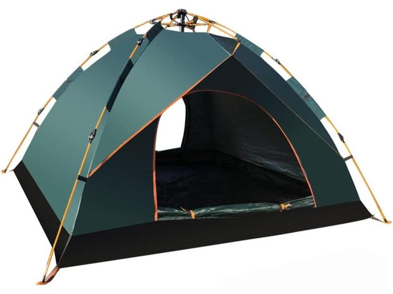 Raxoom Big Camping Tent, 3-4 Person Waterproof Folding Tent Automatic Pop-Up Easy Carry, Quick Setup with Door, Sun and Rain Protection, Lightweight and Portable for Hiking, Beach, Backpacking and Travel - Image 1