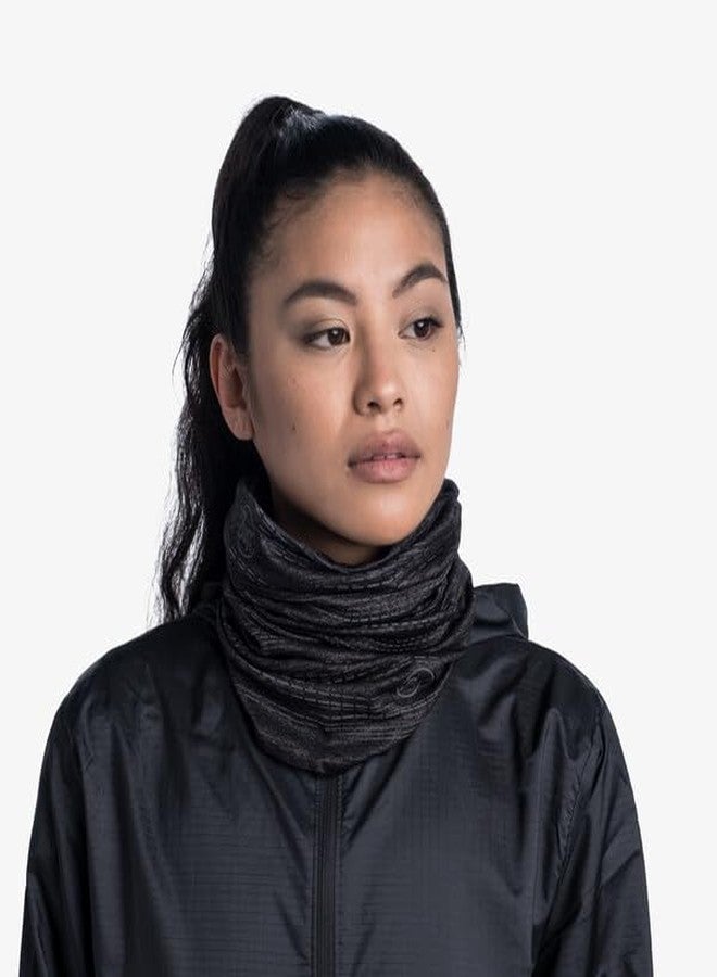 Buff DryFlx Neck Gaiter, For Runners, Moisture-Wicking, Breathable, Reflective, Neck Warmer, Face Mask, R-Black, Adult Size - Image 2