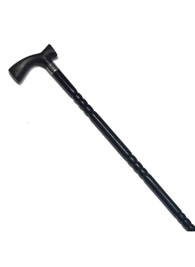 Aswan beech wood cane for men, all black - Image 2