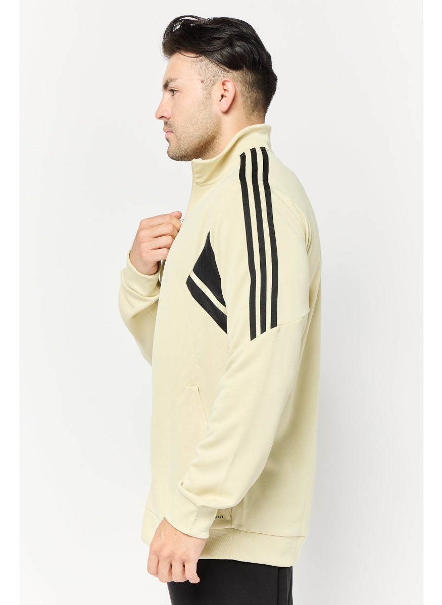 Adidas Men Sportswear Fit Training Jackets, Pale Yellow  - Image 3