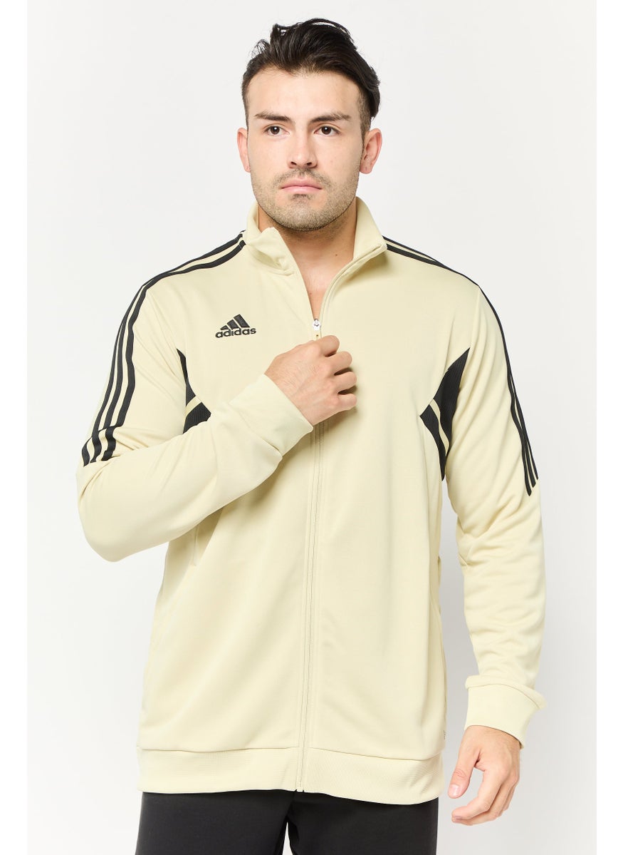 Adidas Men Sportswear Fit Training Jackets, Pale Yellow  - Image 1