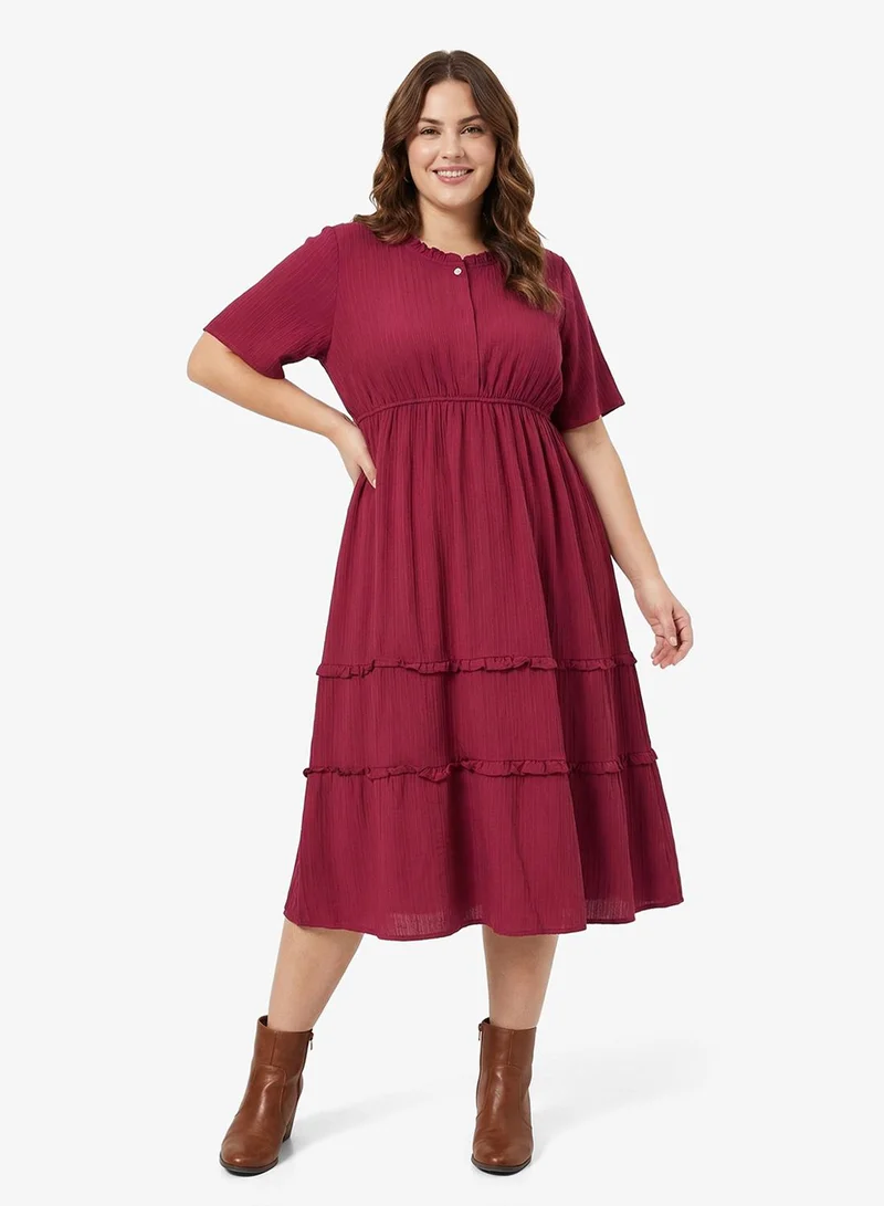 Ginger Plus A Line Tiered Dress
