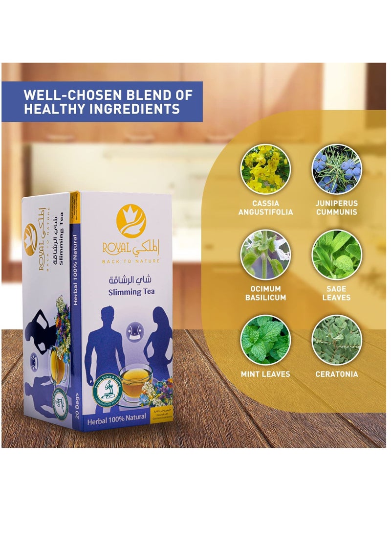 Al Malaky Royal Fitness Slimming Natural Herbal Tea 20 Bags - Image 2