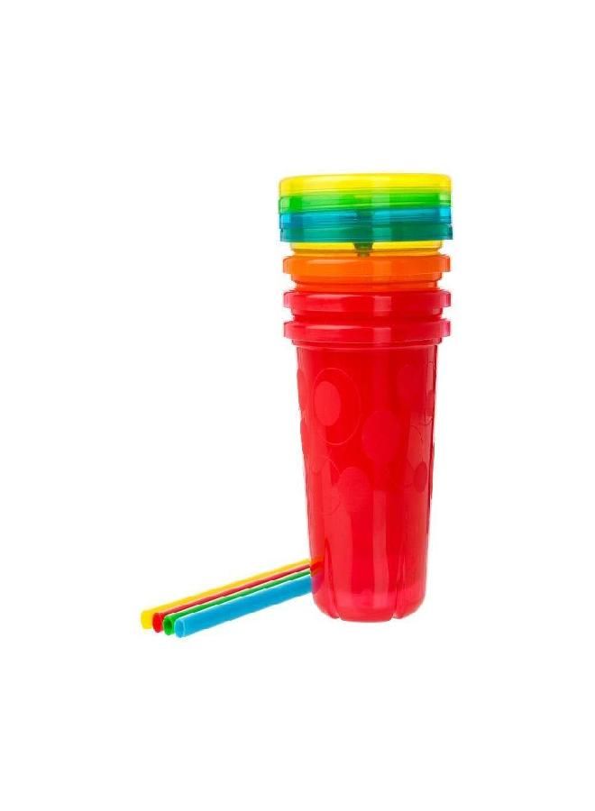 The First Years Take & Toss Straw Cup, Boy, 10 oz, Multicolor, 4 Count - Image 1