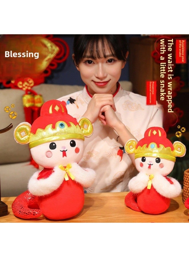 2025 Year Of The Snake Mascot Doll-Specifications:The Waist Is Roughly Wrapped-Color:45CM  - Image 3