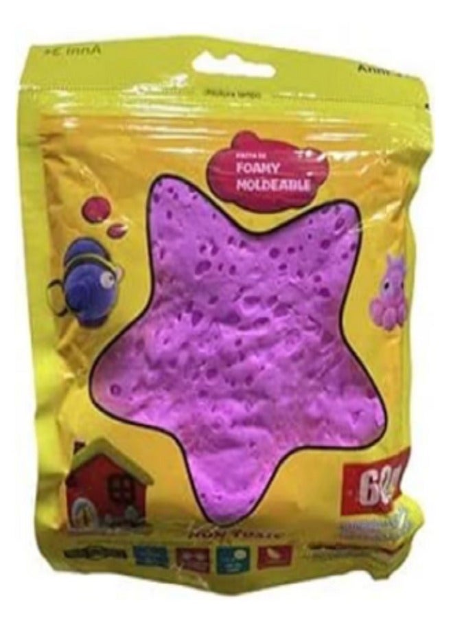 Moldable Foamy Bags 60g Mixed Color Didactic Slime (Purple) 