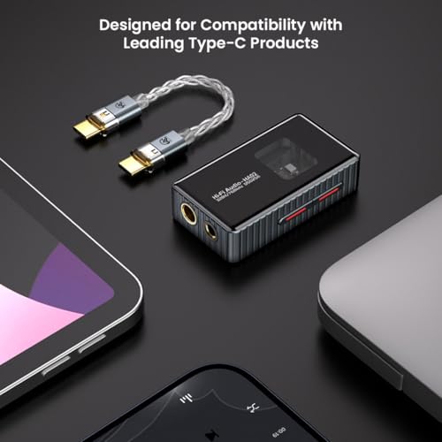 AUDIOCULAR C09 Type-C to Type-C 8-Core Crystal Copper Silver-Plated Audio Cable | Universal USB-C Compatibility | Premium Sound for Smartphones, Laptops, DAC/AMP & Portable Audio (Gray) - Image 2