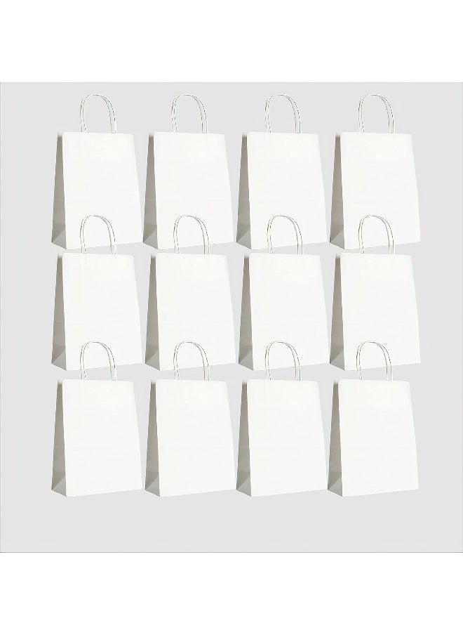 SHOWAY 25 pcs White paper bags with handles 28x28x15cm Kraft paper bags with big base craft paper bags. Best for birthday wedding graduation shopping party gifts clothes retail merchandise paper bags - pzsku/Z00849EA4939DAE2E8CCCZ/45/_/1719121732/f2ca9eef-4b36-435a-bb67-eb1950e6e5a3