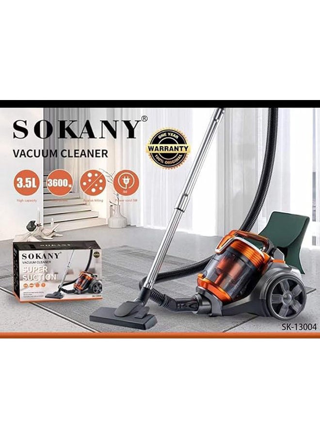 sokany - Vacuum Cleaner 3.5 L SK-13004  Orange - Image 1