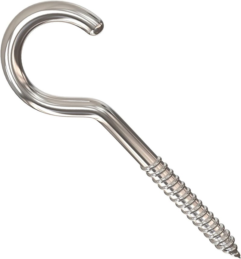 Axe Sickle 2 Inch Metal Cup Hook Screw Hook Silver 50Pcs - Image 2