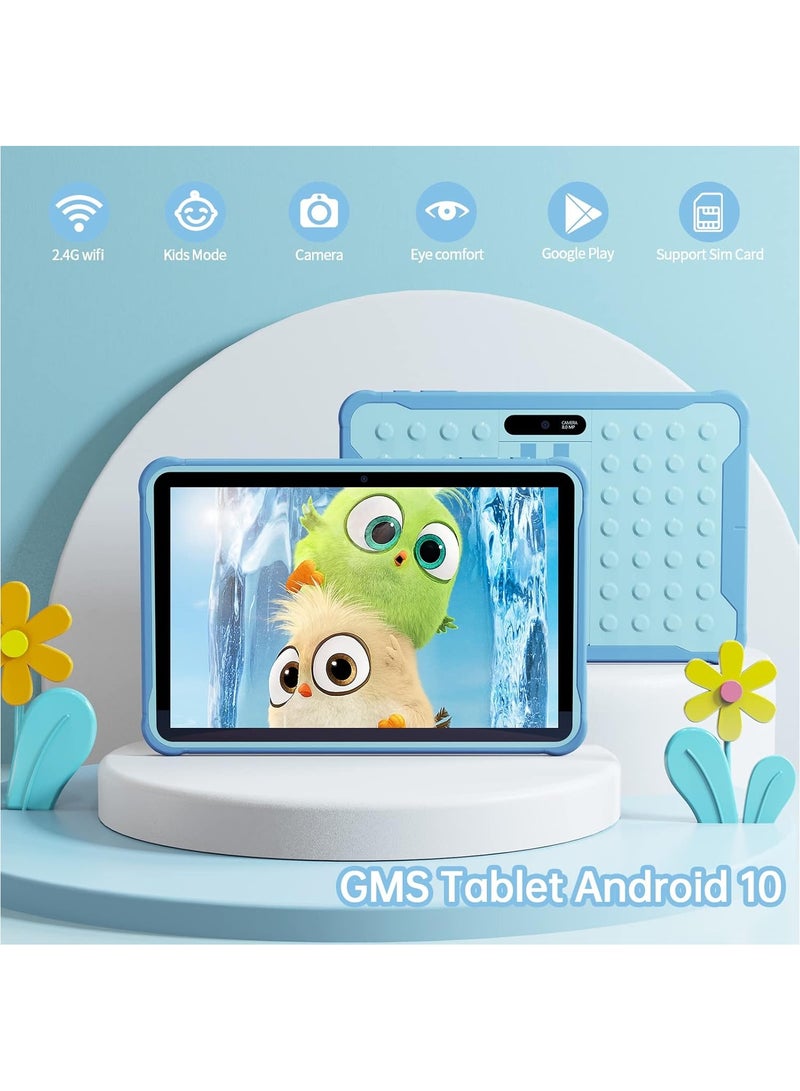 بريتوم تابلت أندرويد 13 للأطفال، تابلت واي فاي للأطفال 10 بوصة، تابلت للأطفال الصغار مع حافظة مقاومة للصدمات، مراقبة الأبوية، 6000 مللي أمبير، ذاكرة وصول عشوائي 2 جيجابايت، ذاكرة تخزين داخلية 64 جيجابايت، كاميرا مزدوجة (أزرق) - Image 2