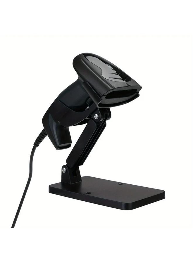 Black Barcode Scanner Holder Adjustable Angle Sturdy Base Hands Free Stand - Image 2