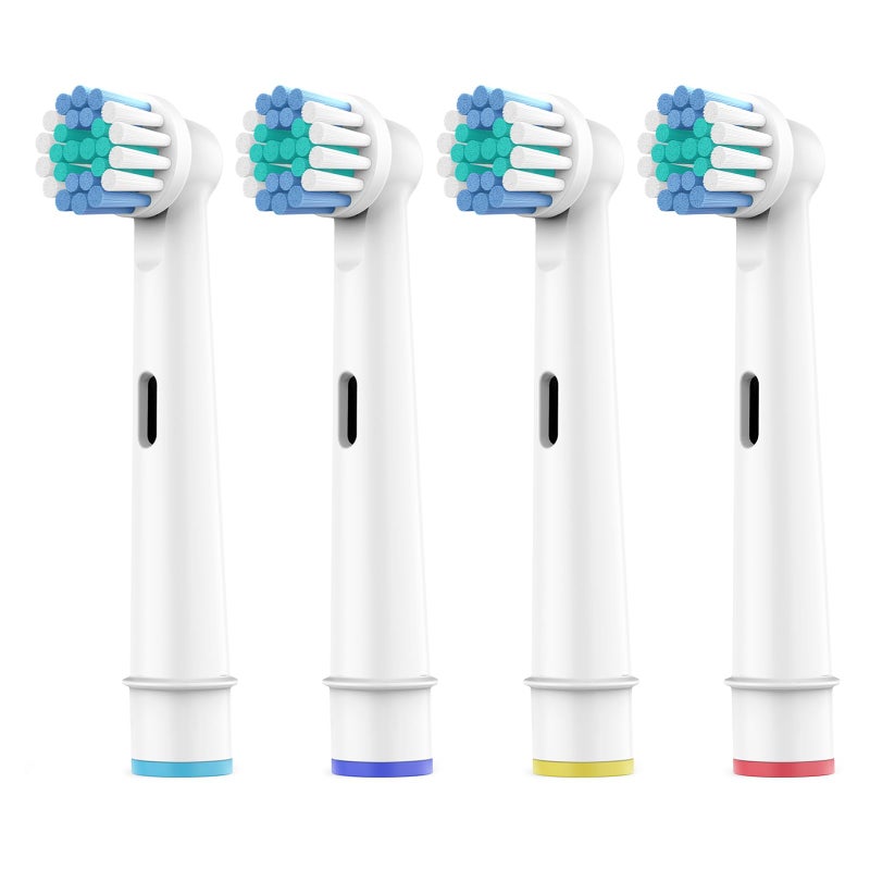 SetSail Toothbrush Heads for Oral B, 4 Pack Professional Electric Toothbrush Replacement Heads Medium Soft Dupont Bristles Replacement Toothbrush Heads Precision Clean Brush Heads Refills - Image 1