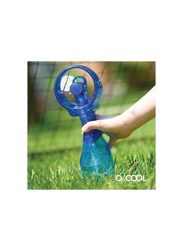 O2COOL - Deluxe Handheld Water Misting Fan - Battery Powered, Light Blue | Personal Cooling with Powerful One-Speed Motor, Portable & Lightweight | Perfect for Outdoor Activities, Travel & Kids - Image 1