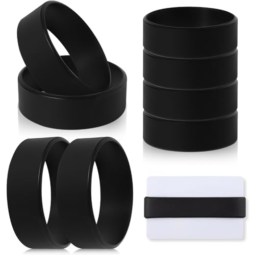 Jerify Set of 8 Elastic Money Bands - Silicone Wallet Bands, Cash Card Holder, Money Clip Alternative, with 4 PVC Cards for Men Women - Image 1
