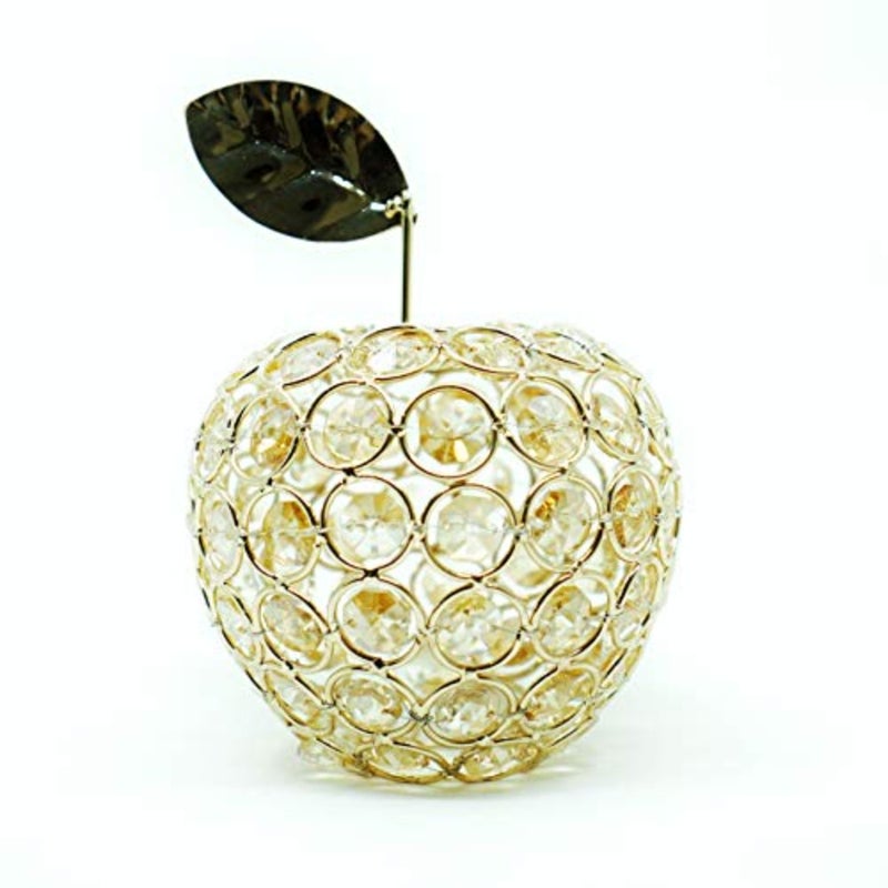 Crystal Ornament, Gold Artificial Fruit Figurine, Nordic Handmade Wrought Iron Table Decoration Gift for Home Wedding Party Festival - Image 1