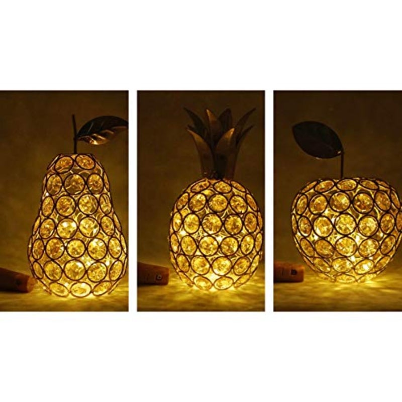 Crystal Ornament, Gold Artificial Fruit Figurine, Nordic Handmade Wrought Iron Table Decoration Gift for Home Wedding Party Festival - Image 3