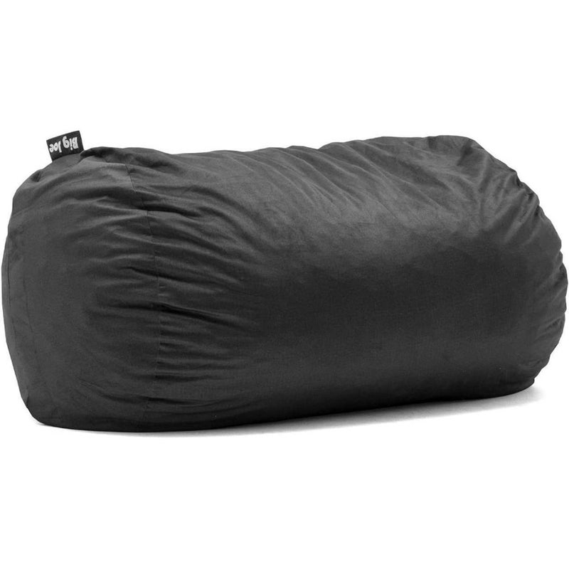 Big Joe Fuf Media Lounger Foam Filled Bean Bag Chair with Removable Cover Black Lenox Durable Woven Polyester 6 feet Giant