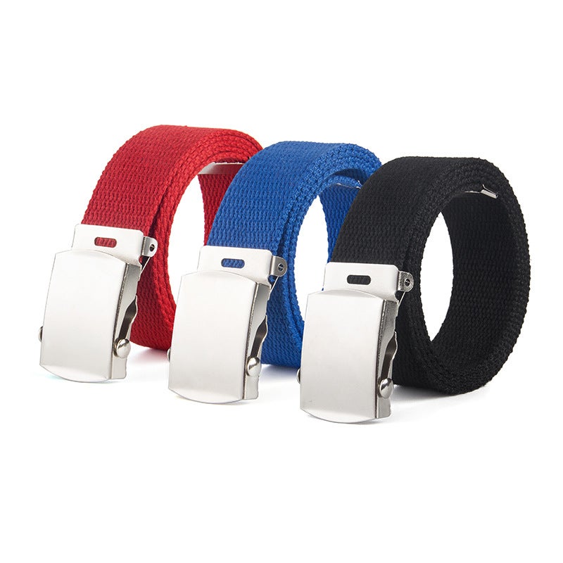 25Mm Children'S Belt Trendy Fashion Kids Universal Trousers Belt Thickened Rolling Buckle Canvas Belt Men'S Children'S Wear Belt - Image 2