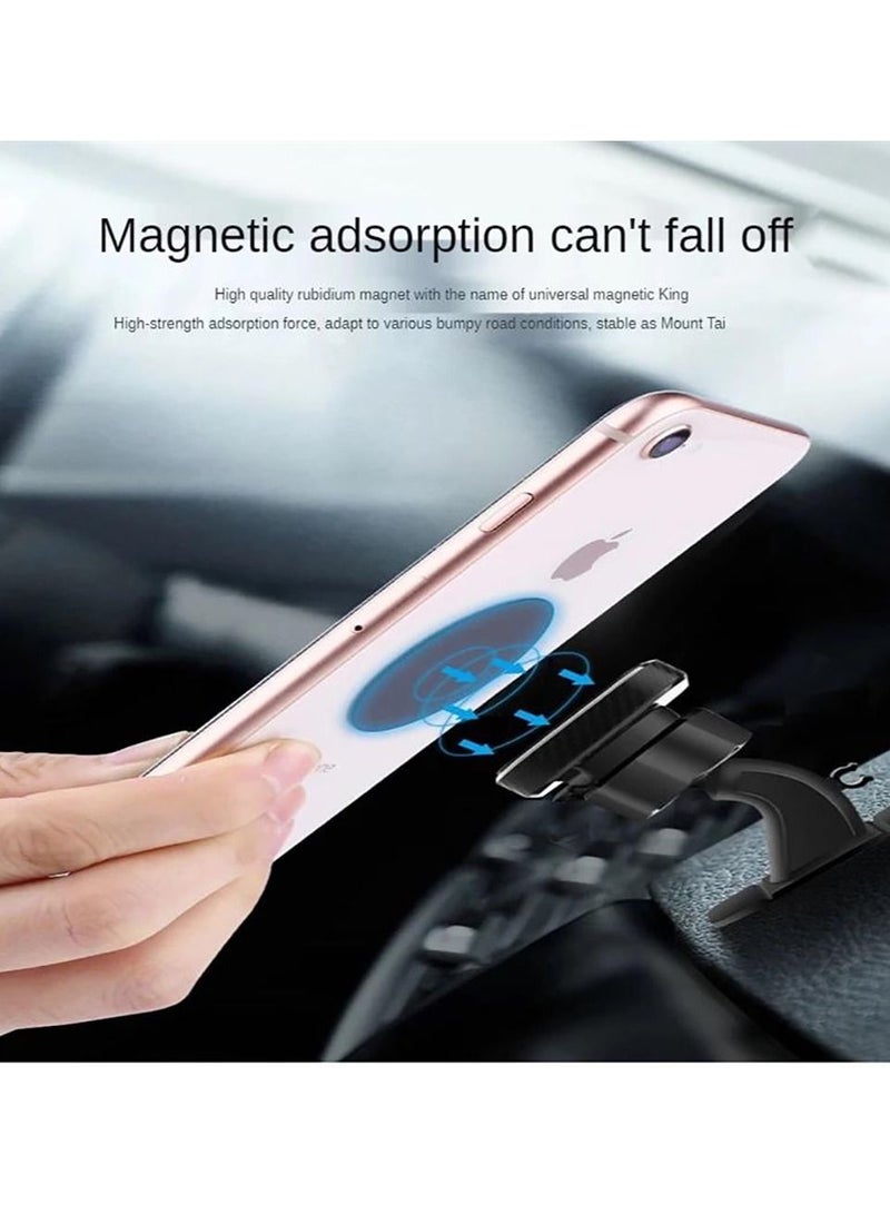 Go-Des 2in1 Magnetic Mount Holder GD-HD635 Car Air Vent and Dash Board 360-Degree Mobile Phone Holder Black - Image 3