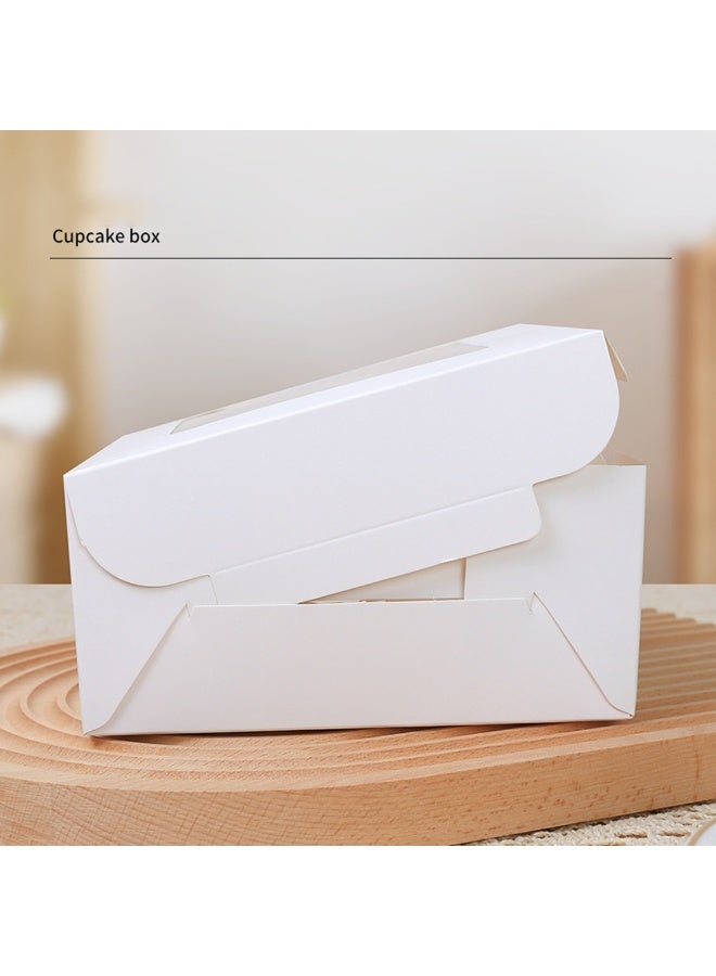 10pcs Picnic Cupcake Storage Box Sets Hold 6 Standard Cupcakes Outdoor Camping Cupcake Holder with Windows Dessert Muffins Easy Transport and Presentation Container - Image 2