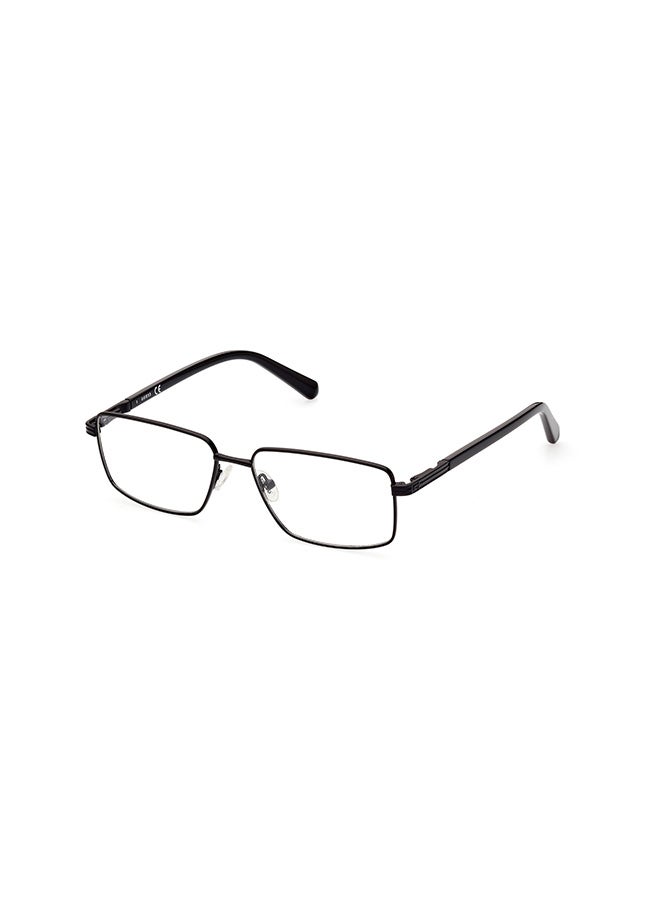 GUESS Men's Rectangular Eyeglass Frames Matte Black GUESS GU5006100256 56 mm - Image 1