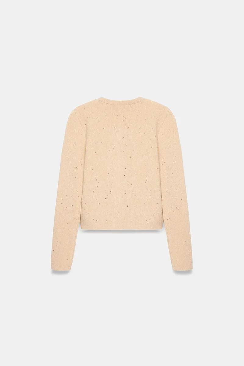 Dilvin Beige Natural DILVIN Women's Knit Cardigan for Women | Best Price UAE
