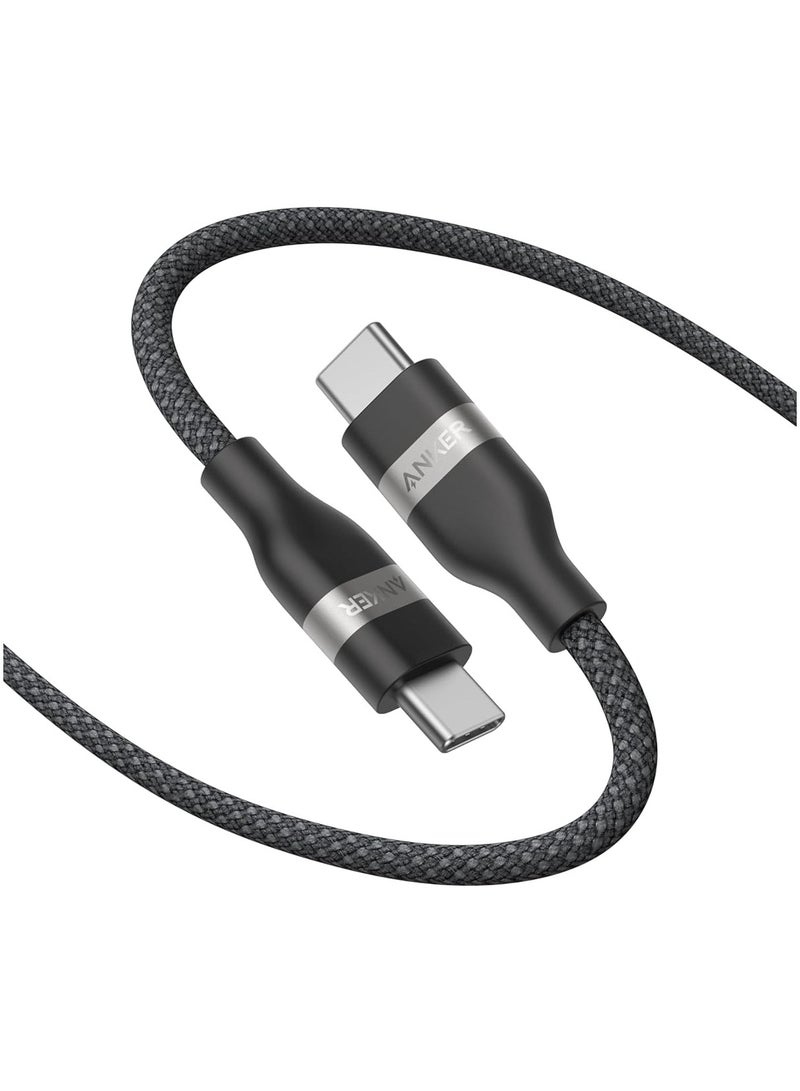 Anker Nano USB C Cable, 240W 6 ft Flexible Multi-Color Braided Cord, Fast Charging Type C Charger for iPhone 17/17 Pro/17 Air/17 Pro Max, MacBook Pro, iPad Pro, Galaxy S24, and More(Black) - Image 1