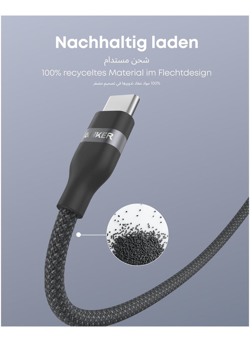 Anker Nano USB C Cable, 240W 6 ft Flexible Multi-Color Braided Cord, Fast Charging Type C Charger for iPhone 17/17 Pro/17 Air/17 Pro Max, MacBook Pro, iPad Pro, Galaxy S24, and More(Black) - Image 5