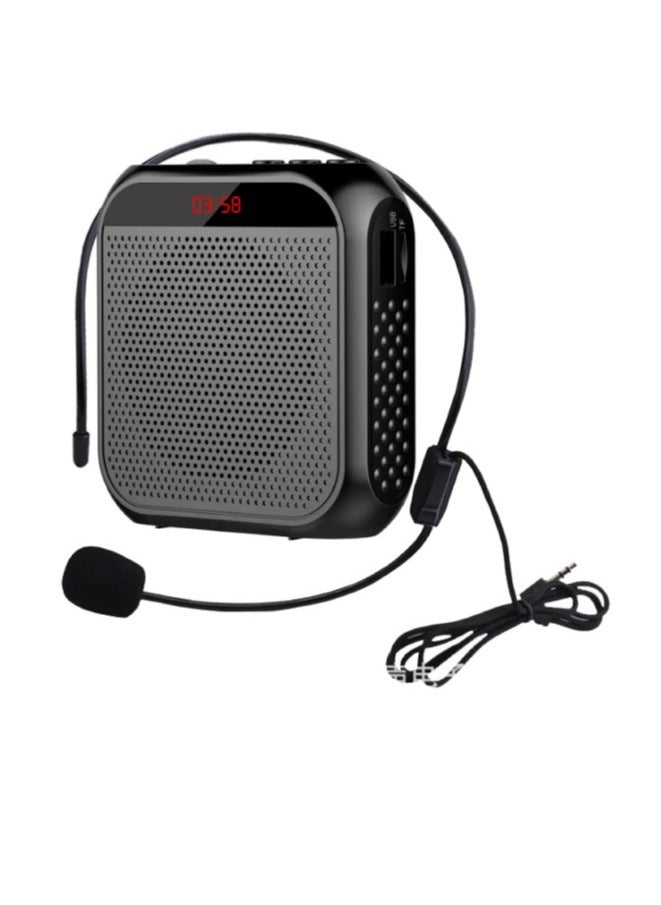Generic Voice Amplifier, 3.5mm Wired Microphone Headphone Voice Amplifier 2200mAh Rechargeable Multifunctional Noise Canceling Speaker Support U Disk and TF Card  - Image 2