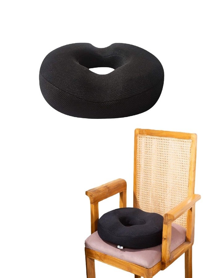 HAAD VAID Coccyx Seat Cushion for Tailbone Pain Relief – Donut Pillow for Hemorrhoids, Piles & Sciatica – Car & Office Chair Cushion – Medium Firm Memory Foam Orthopedic Ring Pillow - Image 1
