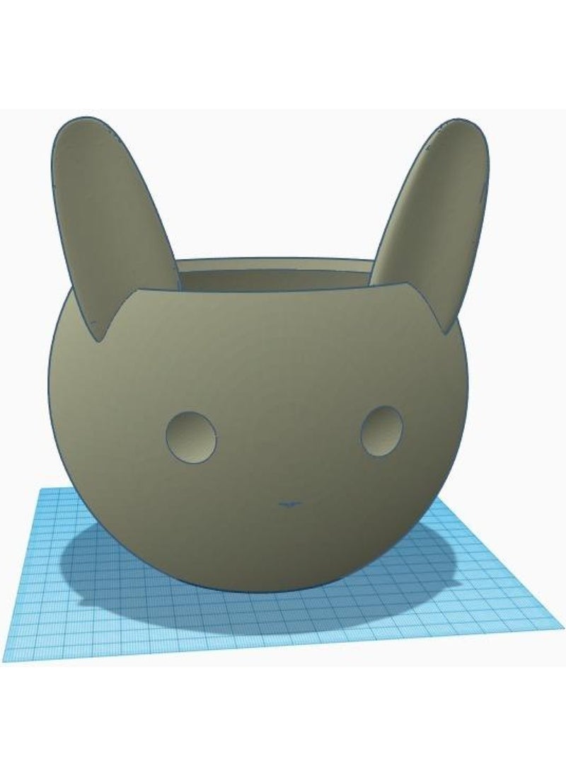 Epm3d Cute Rabbit Pot - Wider Base Plastic Apparatus 