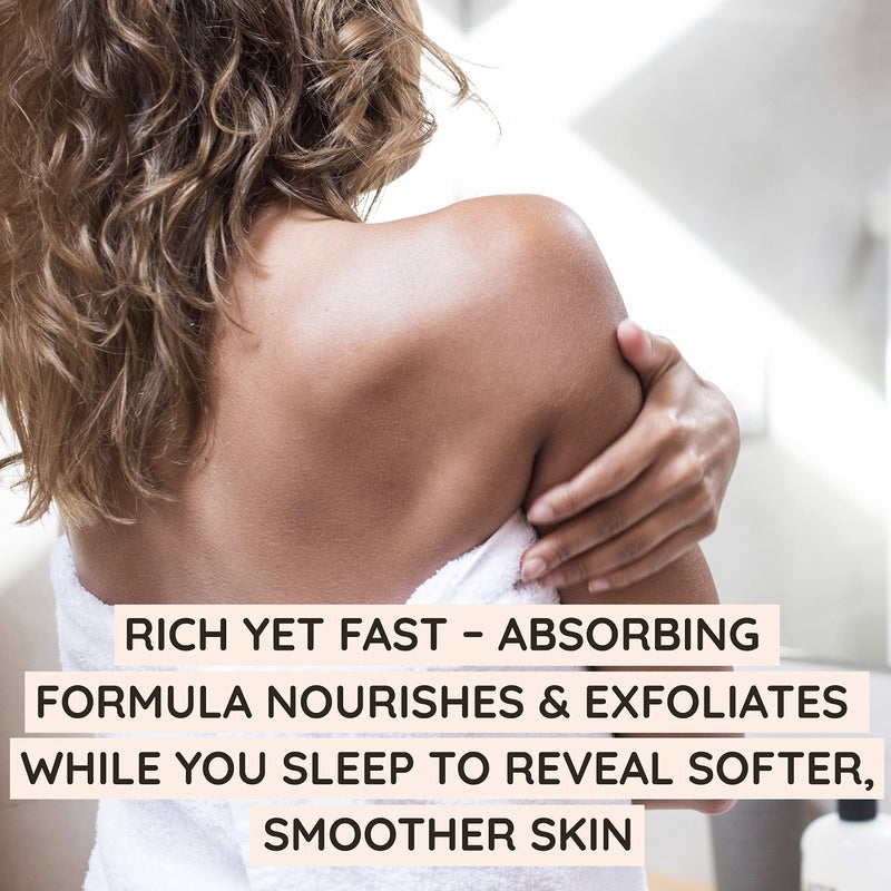 Aveeno كريم الليل لتجديد لون وملمس الجسم من أفينو مع الشوفان البروبيوتيك، يقشر ويرطب البشرة الحساسة بلطف، ينعّم ويسهل بشكل فوري، ويغذي بعمق، خالي من العطور، 8 أونصات - Image 4