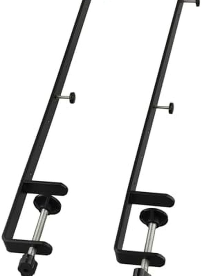 2 قطعة من قوس التثبيت المعدني للمكتب المشبك ثقيل التحمل قابل للتعديل لتنظيم لوحة الأرفف بسماكة طاولة 1.5 سم - Image 4