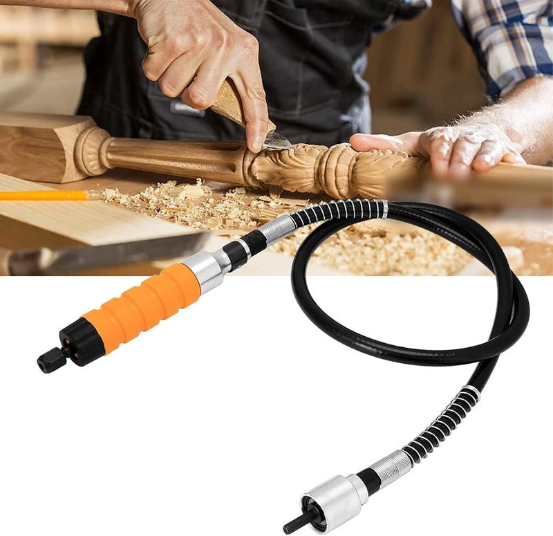 Light durable upgraded substance Electric Carving Chisel Tool Set, Woodworking Electric Chisel with Rubber Flexible Shaft, 5 Blade Kit for Wood Carving and Slotting with Electric Drill or Angle Grinder Extra part combo compatible - Image 2