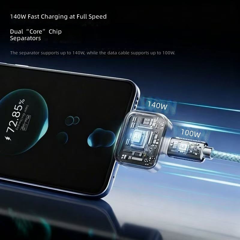 أفضل مبيعات عبر الحدود: كابل USB-C بقدرة شحن 140 واط مع قطع تلقائي للتيار - Image 5