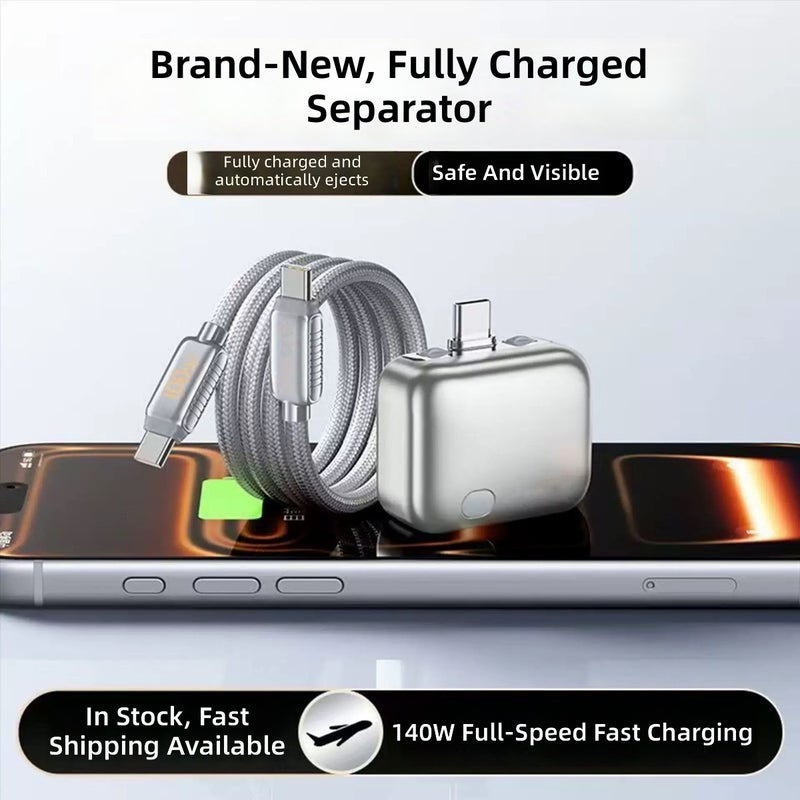 أفضل مبيعات عبر الحدود: كابل USB-C بقدرة شحن 140 واط مع قطع تلقائي للتيار - Image 2